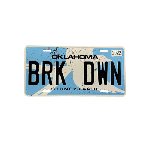 2022 Oklahoma Breakdown License Plate